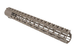 Aero Precision 15in ATLAS R-ONE free float M-LOK handguard with large lightening cuts and FDE finish